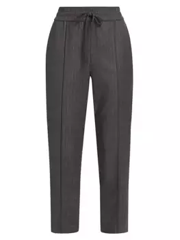 Брюки Adalie в металлическую полоску с кулиской Cinq Sept, цвет charcoal