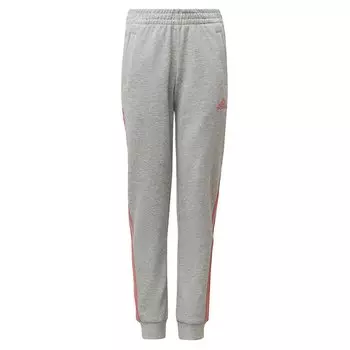 Брюки adidas 3-Stripes Tapered Leg Long, серый