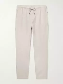 Брюки Air Straight-Leg из льна и лиоцелла с завязками ONIA, бежевый