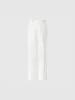 Брюки airsense хлопчатобумажные, длинные Uniqlo, белый