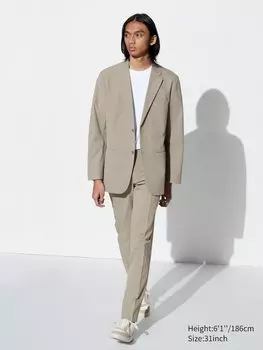 Брюки Airsense хлопковые, длинные Uniqlo, цвет 32 бежевый