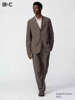 Брюки Airsense со складками Uniqlo, коричневый