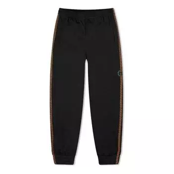 Брюки airtex rope taped gg logo track pant 'black/multicolor' Gucci, черный