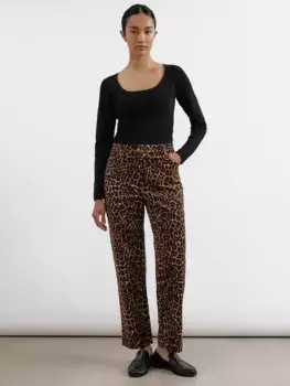 Брюки Albaray Animal Print Organic Cotton Blend Corduroy, разноцветный