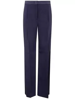 Брюки Alberta Ferretti с атласной отделкой, синий