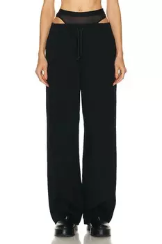 Брюки Alexander Wang Mesh Undie Track, цвет Washed Black
