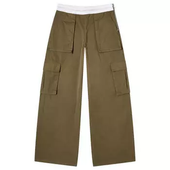 Брюки Alexander Wang Mid Rise Cargo Raves, цвет Army Green