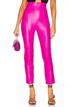 Брюки Amanda Uprichard x REVOLVE Romana, цвет Hot Pink Leather