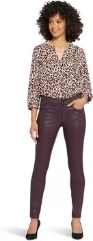 Брюки Ami Skinny Hollywood Waistband NYDJ, цвет Dark Cherry Coated