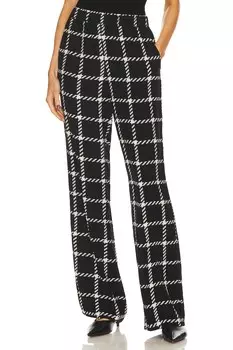 Брюки ANINE BING Owen, цвет Black & White Plaid
