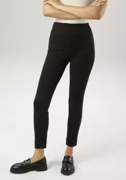 Брюки Aniston CASUAL без застежки спереди и сзади с прижатыми складками - НОВАЯ КОЛЛЕКЦИЯ, черный