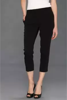 Брюки Anne Klein Petite Petite Tech Stretch Slim Leg Pant, черный