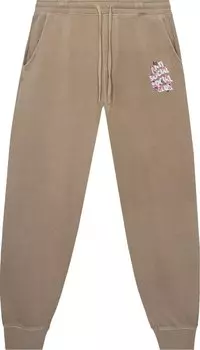 Брюки Anti Social Social Club 3.0 Washed Sweat Pants 'Sand', коричневый