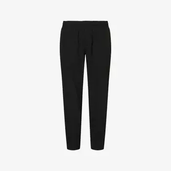 Брюки Arne с зауженными штанинами из эластичной ткани, черный