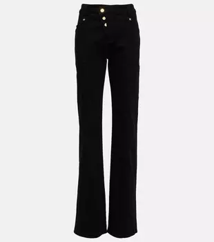 Брюки асимметричного кроя из хлопка TOM FORD, черный