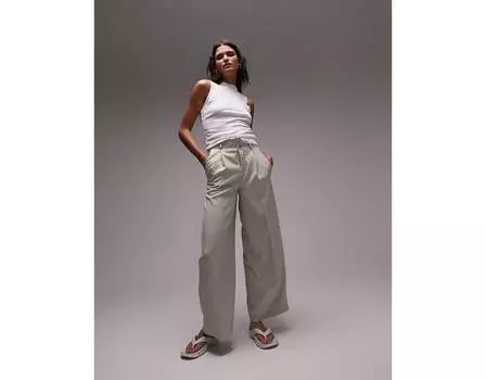 Брюки асимметричного кроя с широкими штанинами Topshop co-ord