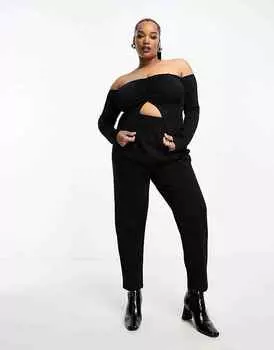 Брюки Asos Design Curve Jersey, черный