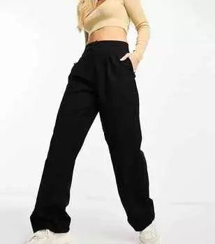 Брюки Asos Design Hourglass Relaxed Dad Trouser, черный