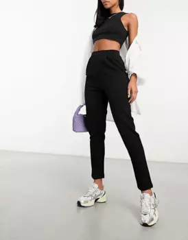 Брюки Asos Design Jersey Tapered Suit, черный