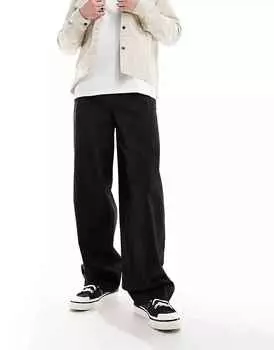 Брюки Asos Design Loose Fit Chino, черный