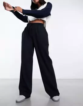 Брюки Asos Design Pull On In Stripe, темно-синий