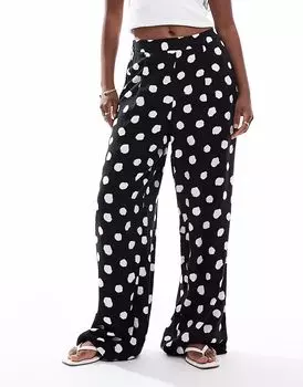 Брюки ASOS DESIGN с принтом в горошек