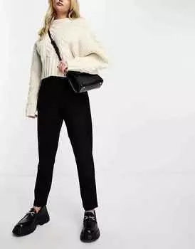 Брюки Asos Design Seamed Waist, черный