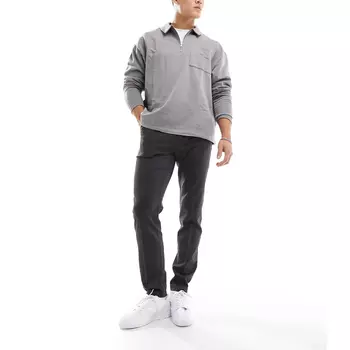 Брюки Asos Design Slim Smart, угольный