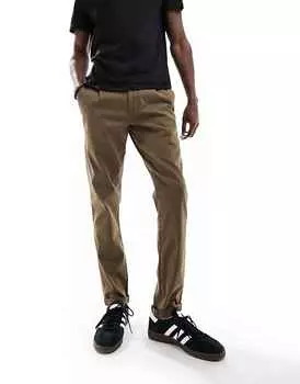 Брюки Asos Design Slim Washed Chino, хаки