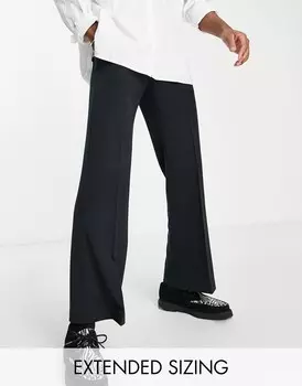 Брюки Asos Design Smart Flared, черный (Размер W28 L32)