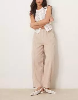 Брюки ASOS DESIGN стираные, с декоративными швами, в цвете «мытый камень»