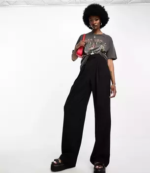 Брюки Asos Design Tall Wide Leg, черный