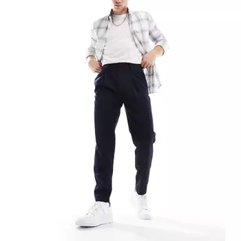 Брюки Asos Design Tapered Smart, темно-синий