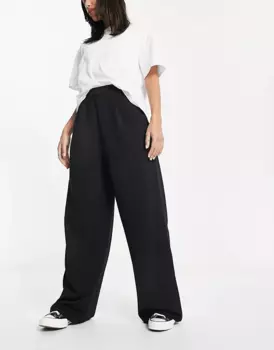 Брюки Asos Design Wide Leg Jersey Suit, черный