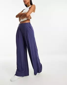 Брюки ASOS DESIGN Wide Leg, сине-фиолетовый