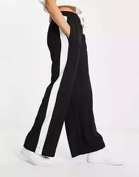 Брюки ASOS DESIGN With Contrast Panel, черный