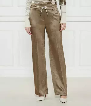 Брюки атласные Marc Cain Washington Loose Fit, зеленый