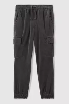 Брюки Aymos из вельвета с завязками Reiss, серый