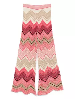 Брюки ажурной вязки Akep, розовый