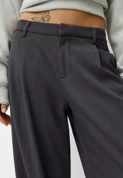 Брюки BAGGY Bershka, серый