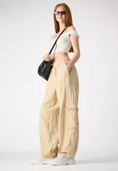 Брюки BAGGY COCOON CARGO BDG Urban Outfitters, кремовый