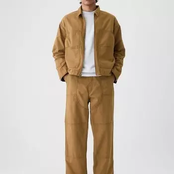 Брюки baggy-fit Gap, коричневый