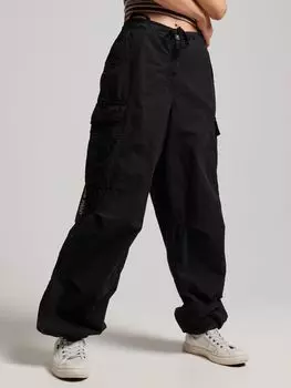 Брюки Baggy Parachute Superdry, черные