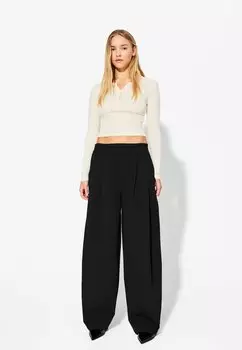 Брюки BAGGY VOLUMINOUS Bershka, черный