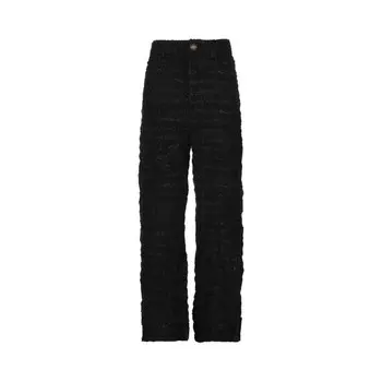 Брюки Balenciaga Tweed Metallic Thread, черный
