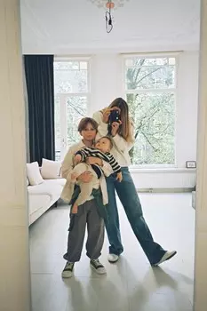 Брюки balloon fit ZARA, серо-коричневый