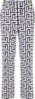 Брюки Balmain Maxi Monogram Velvet Pants 'Black', черный