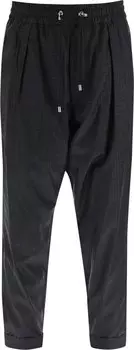 Брюки Balmain Monogram Harem Cut Pants 'Noir', черный