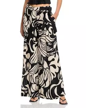 Брюки-бананы с поясом-галстуком La Fe Maraboute, мультиколор