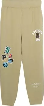 Брюки BAPE Multi Fonts Sweat Pants 'Beige', кремовый